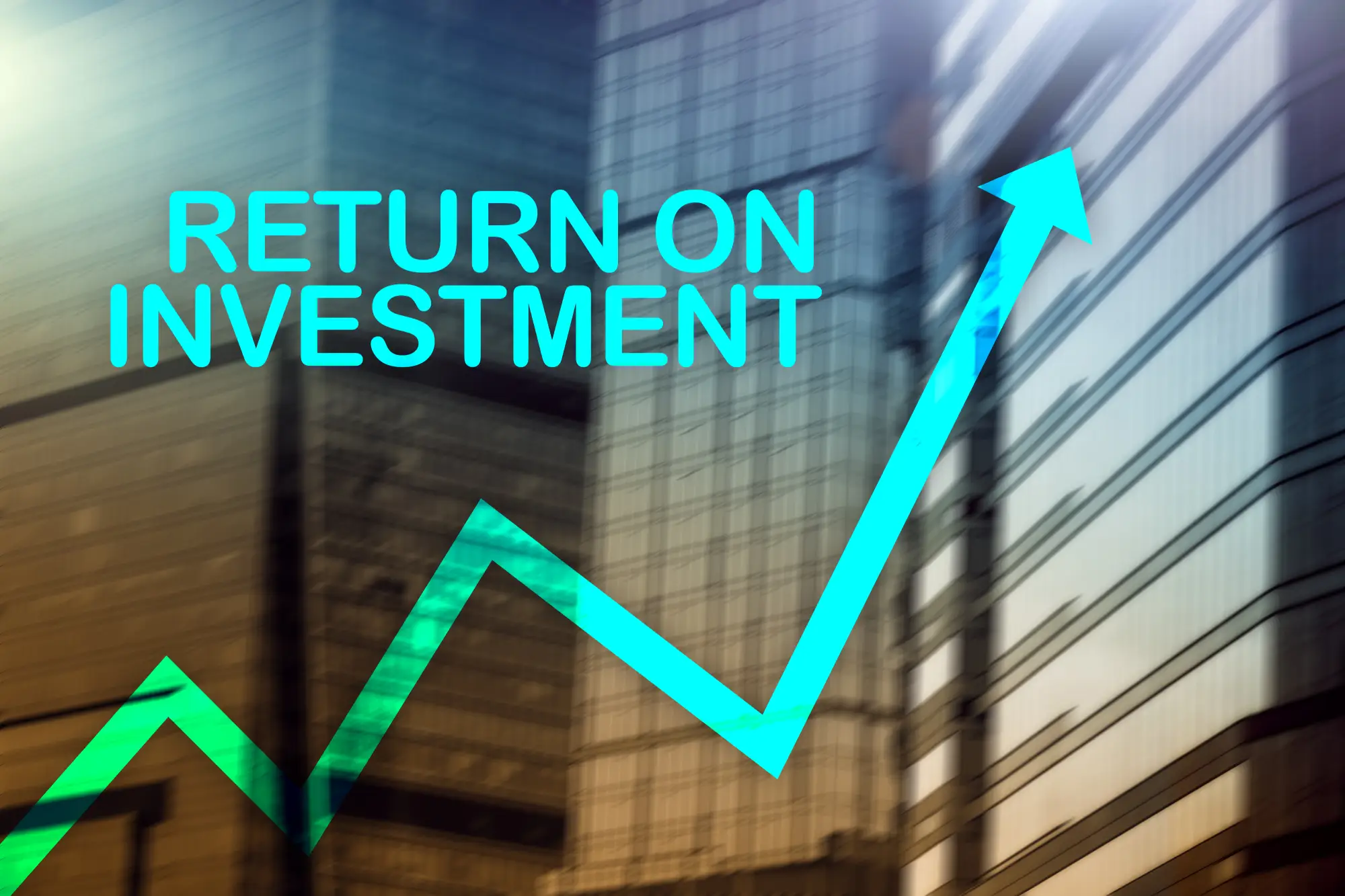 roi-return-investment-stock-trading-financial-growth-concept-blurred-business-center-background